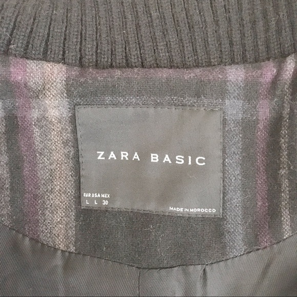 Zara Military Style Wool Bomber Jacket - Picture 2 of 4